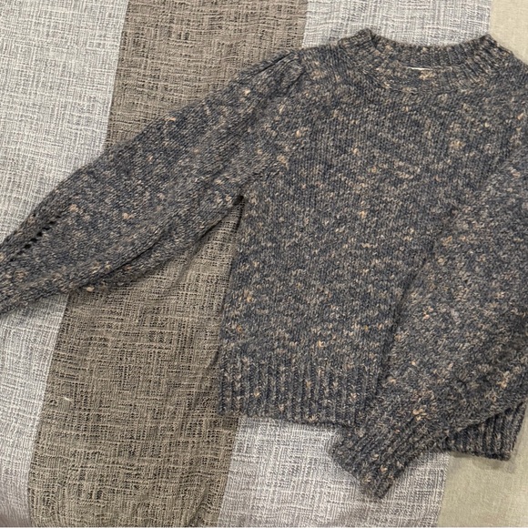 Madewell Speckled Gray Crew Neck Sweater - Picture 1 of 5